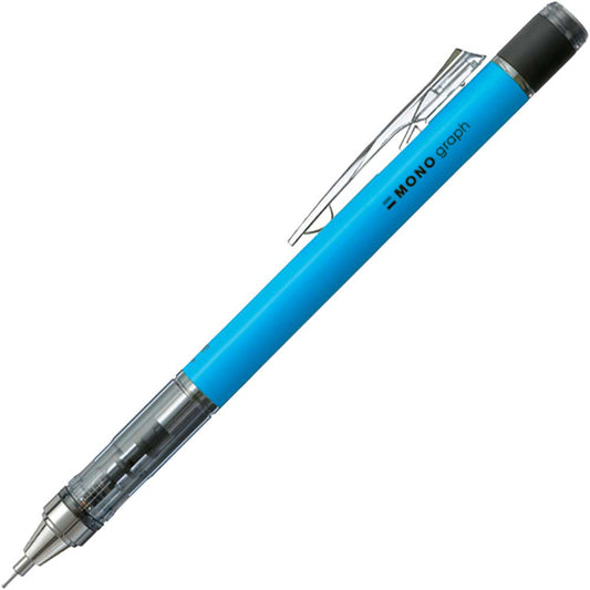 Tombow MONO Graph Neon Mekanik Kurşun Kalem 0.5mm Neon Mavi (Blisterli)