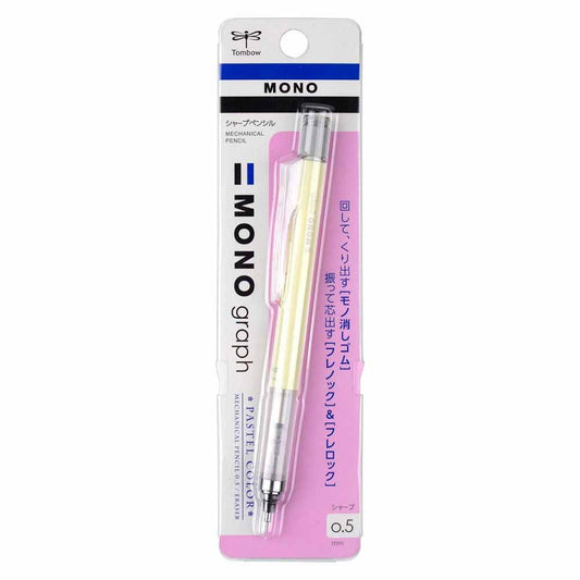 Tombow MONO Graph Pastel Mekanik Kurşun Kalem 0.5mm Krem Sarı (Blisterli)